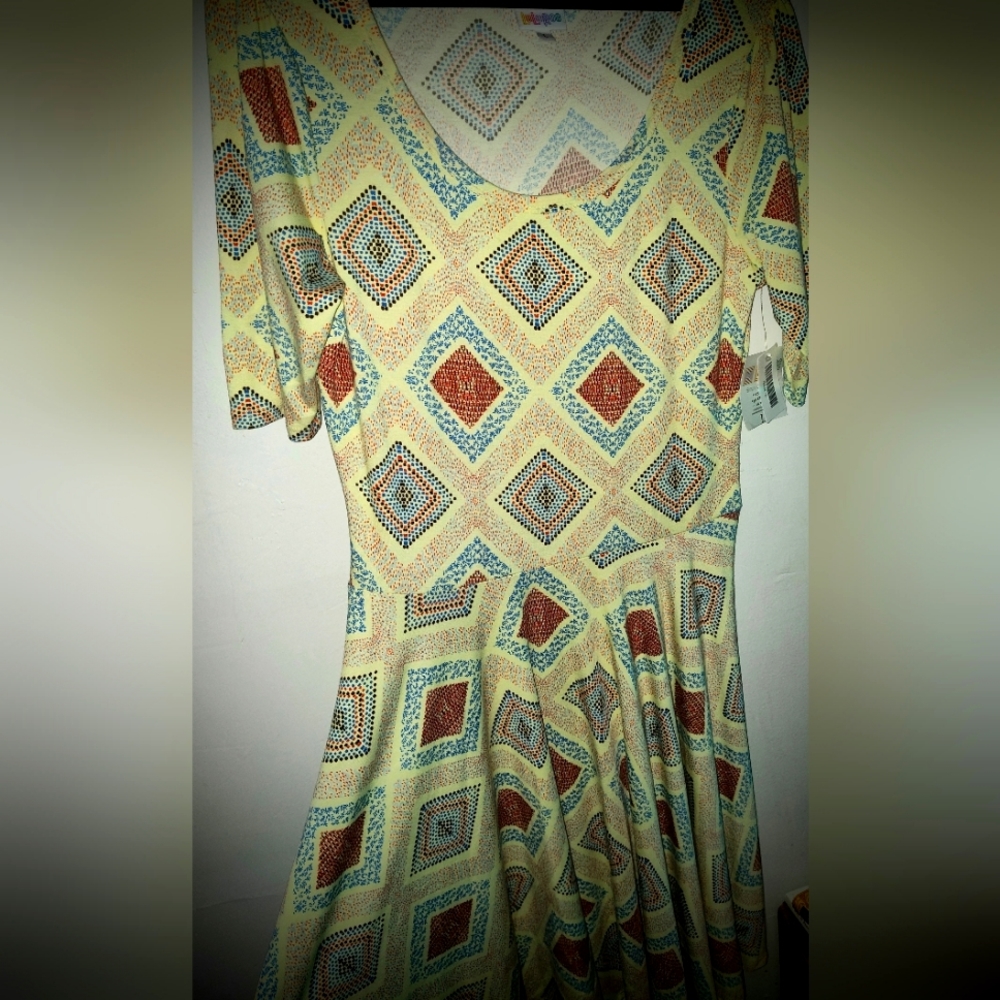 LulaRoe Nicole Pixel Diamond Dress